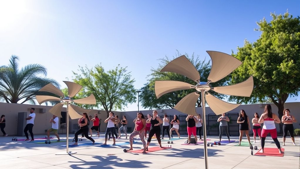 outdoor studio fan considerations