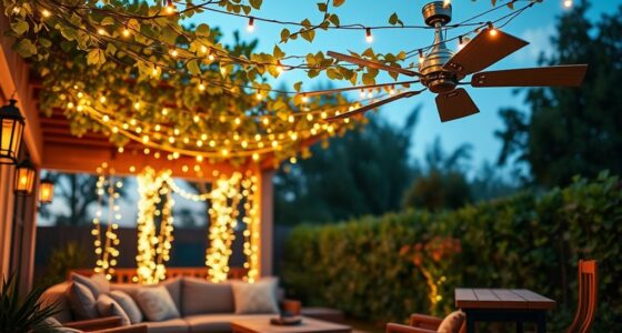 patio lighting and fans