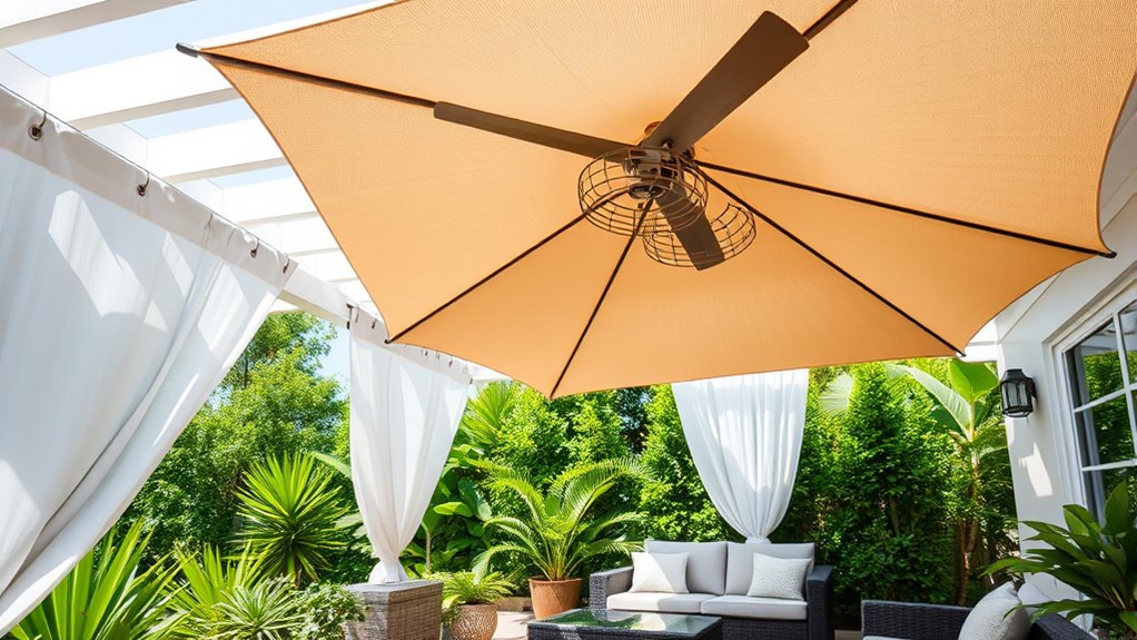 shade and fans combination