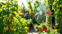 using fans to boost garden growth