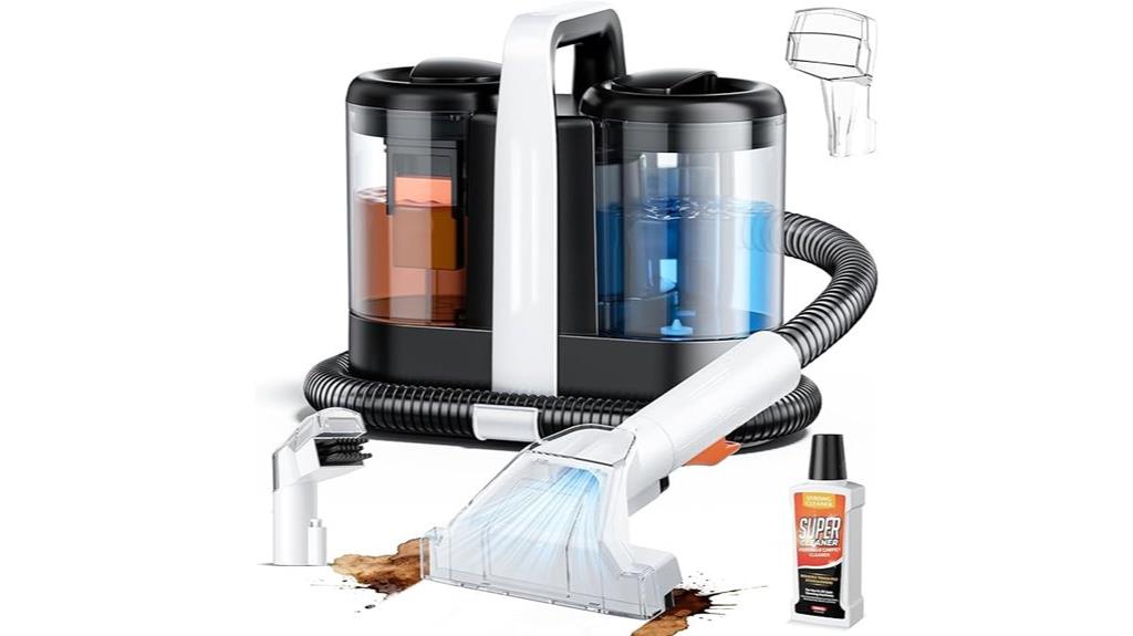 portable cleaning machine with dual brushes