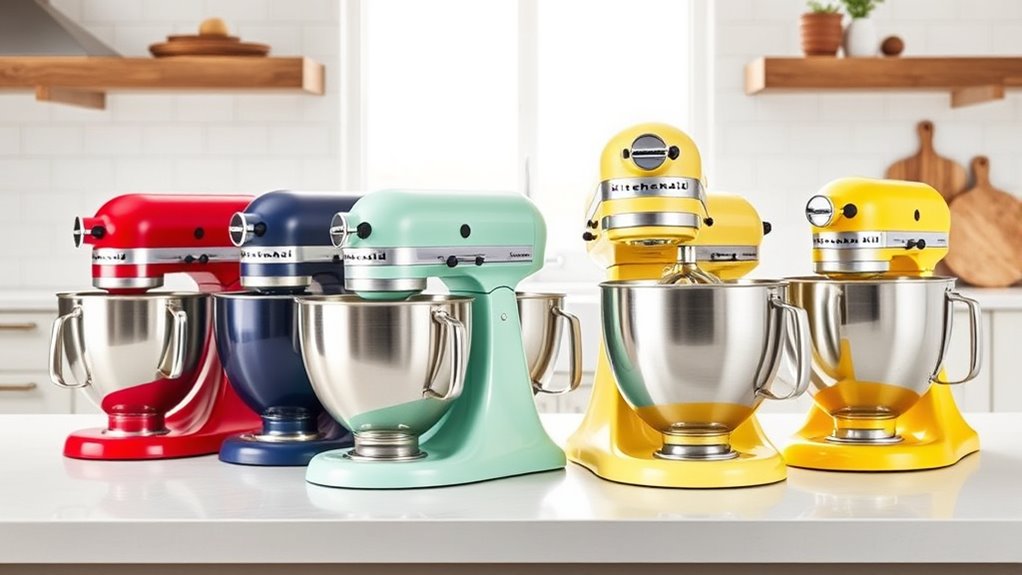 top kitchenaid mixer colors