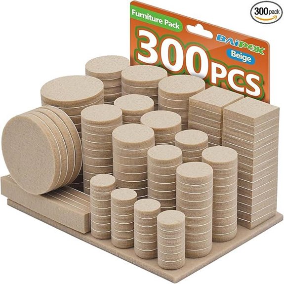 Furniture Pads 300 Pack Self Adhesive Floor Protectors