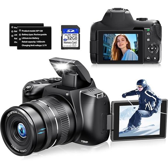 4K Digital Camera with 12X Zoom & WiFi