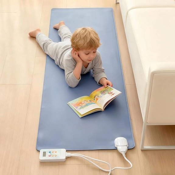 Heated Floor Rug with Adjustable Temperature and Timer