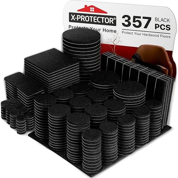 X-Protector 357 Pcs Black Felt Furniture Pads