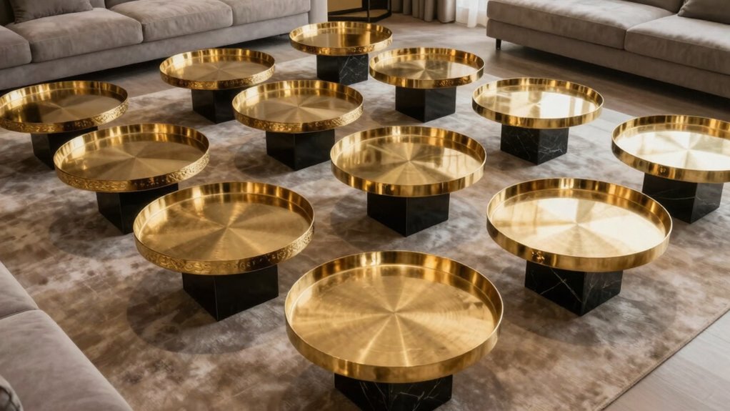 brass tray coffee tables