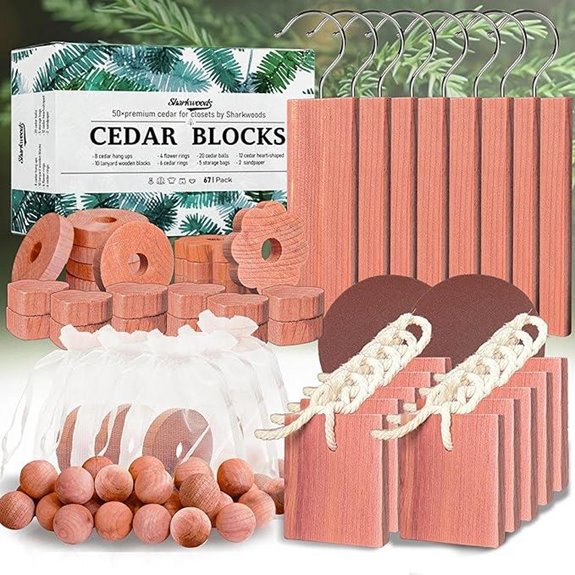 Cedar Storage Blocks Set for Closets and Drawers