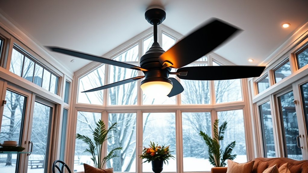 ceiling fans improve winter comfort