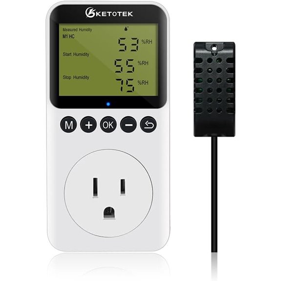 KETOTEK Digital Humidity Controller Outlet Switch