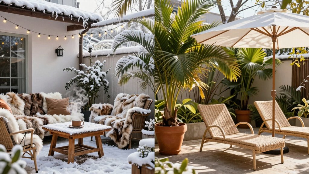 dual climate patio setups