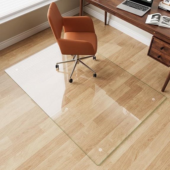 Tempered Glass Chair Mat for Floors and Carpet