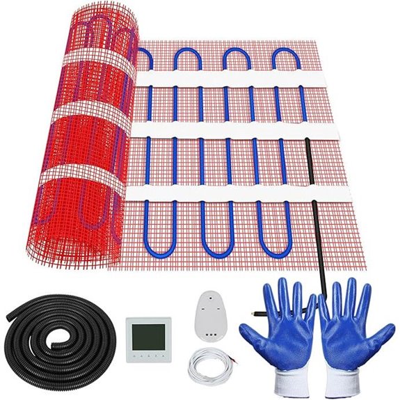 FAHKNS 65 Sqft Electric Floor Heating Mat Kit