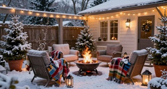 family transforms icy patio