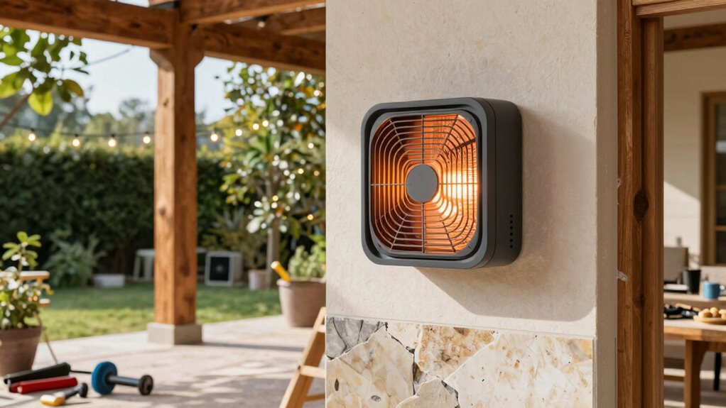 fan focused patio heater installation