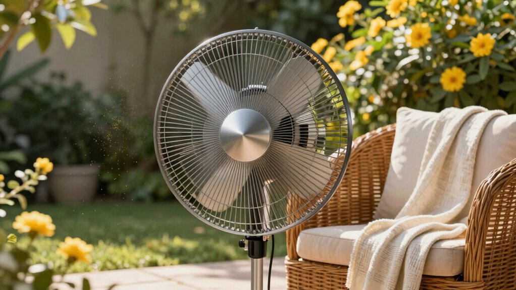 fans shield patio pollen