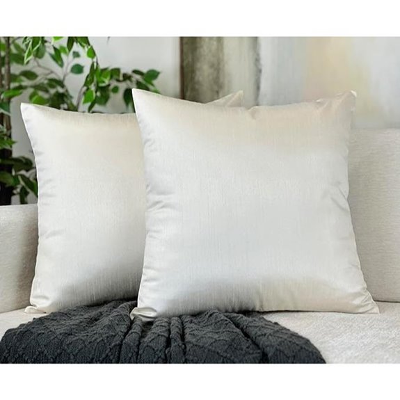 Aiking Faux Silk Square Pillow Covers (set of 2)