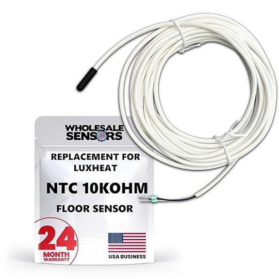 LuxHeat Floor Sensor Replacement NTC 10k 20ft Probe