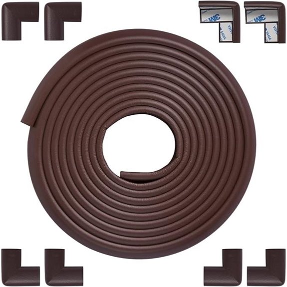 Foam Corner Protector Edge Bumpers 12.5ft Coffee