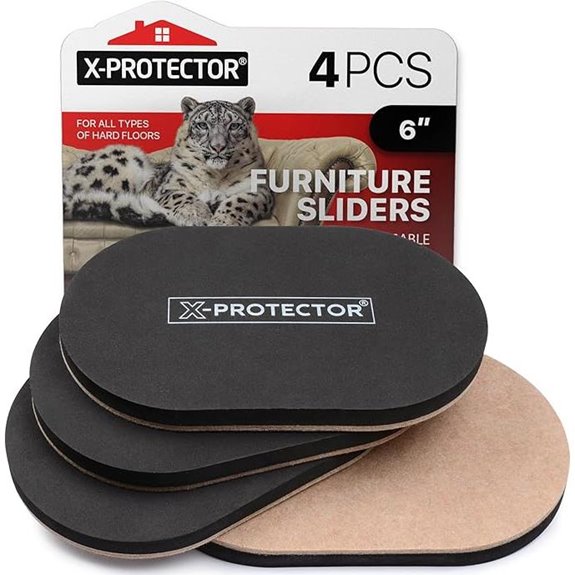 X-Protector Felt Furniture Sliders for Hardwood Floors (4)