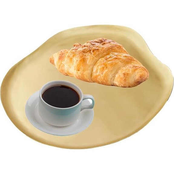 Brass Gold Decorative Serving Tray 10 Inch