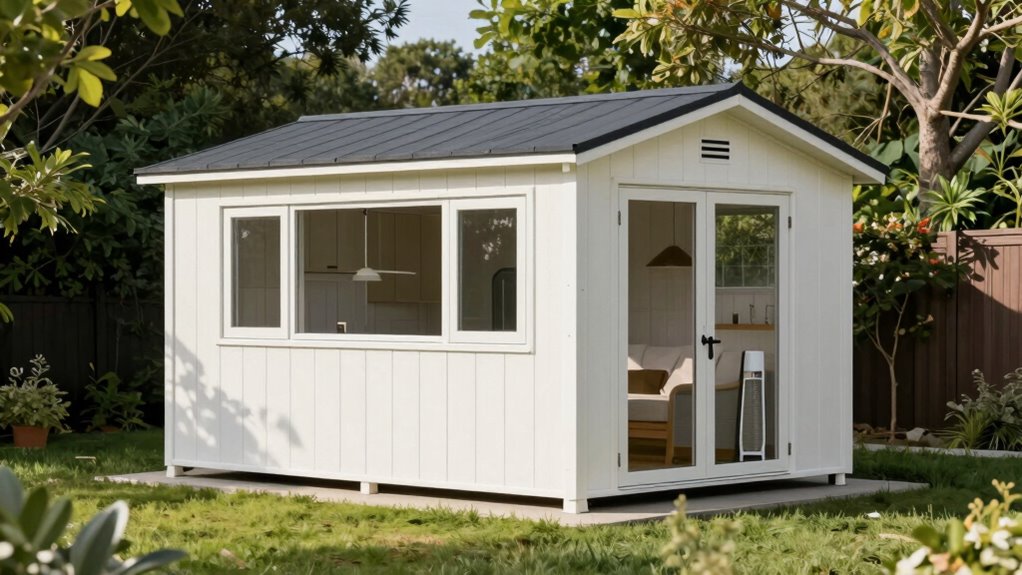 heated fan cooled shed