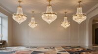 high ceiling chandelier rugs