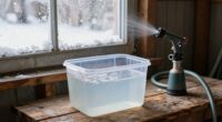 homemade shed misting freeze protection