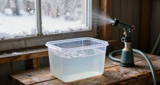 homemade shed misting freeze protection