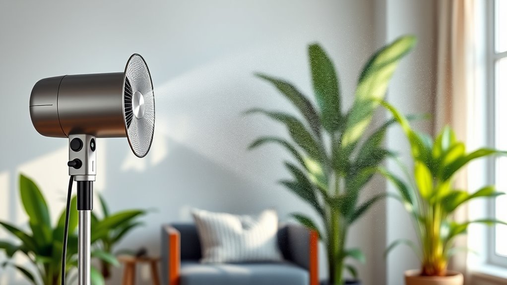 indoor humidification with misting fans