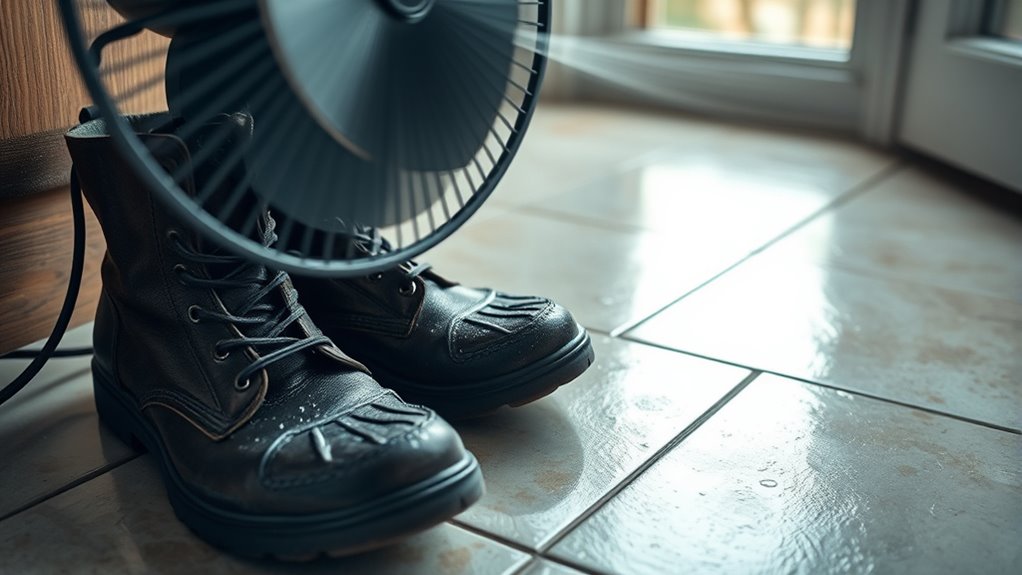 indoor ventilation accelerates boot drying