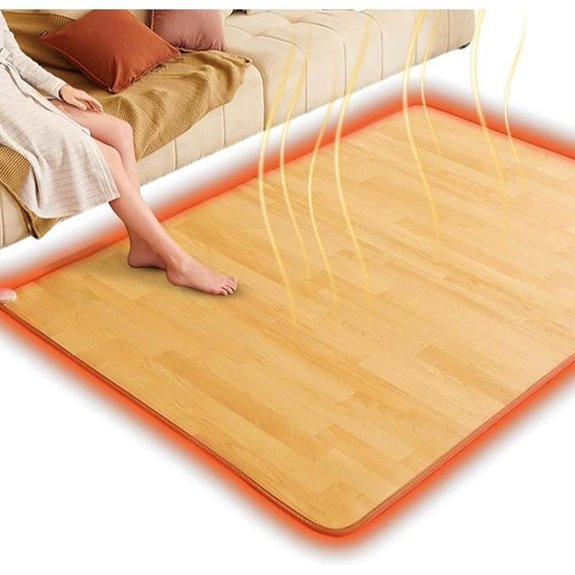 Infrared Heated Floor Mat with Timer and Adjustable Temperature