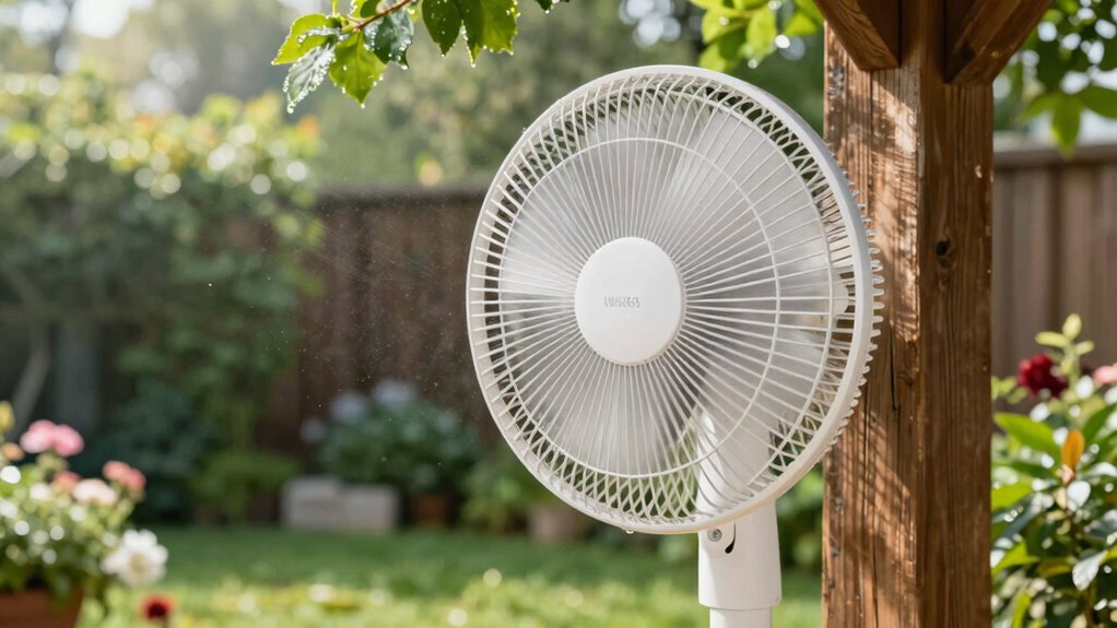 install fans to deter mosquitoes