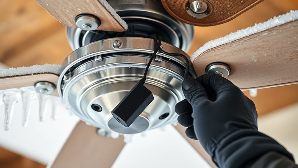 install remote controlled outdoor fan