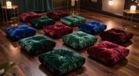 luxurious velvet floor cushions