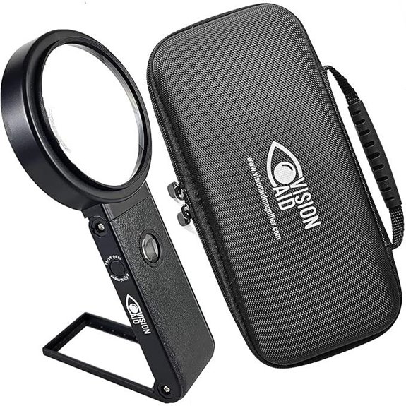 30x Hands-Free Magnifier with LED Lights and Case