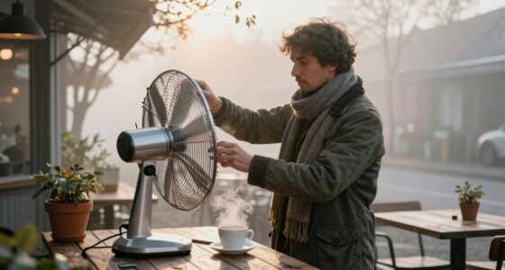 managing outdoor fans cold mornings