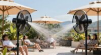misting fans cold weather