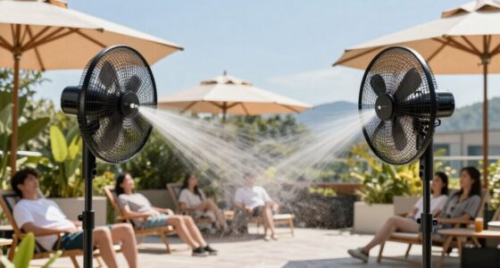 misting fans cold weather