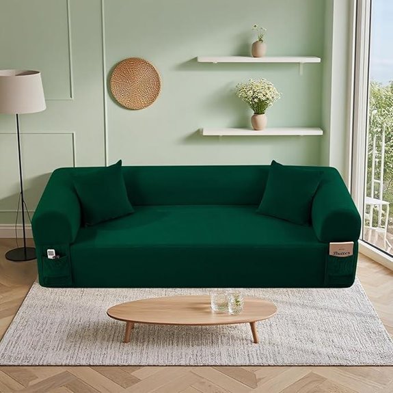 83'' Boneless Corduroy Floor Sofa with Pillows