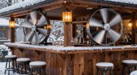 outdoor bar winterization fans