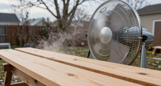 outdoor fans dry cold paint