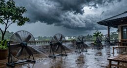 outdoor fans dry wet patios