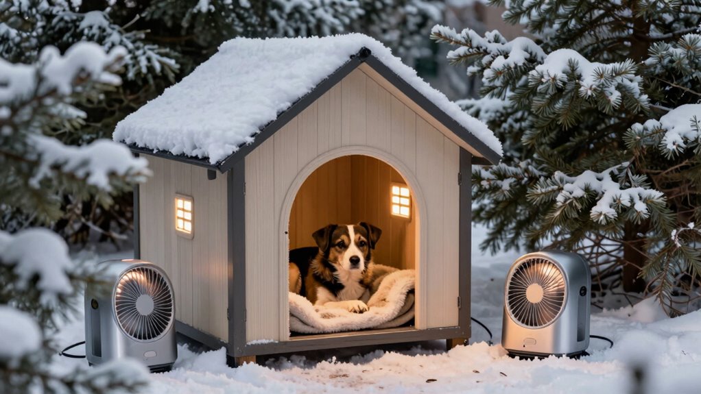 outdoor pet winter fans