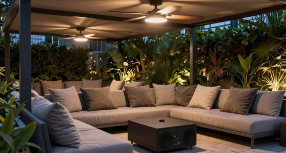 outdoor smart lounge setup