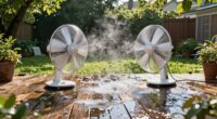 patio fans dry flooded deck