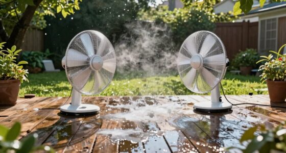 patio fans dry flooded deck