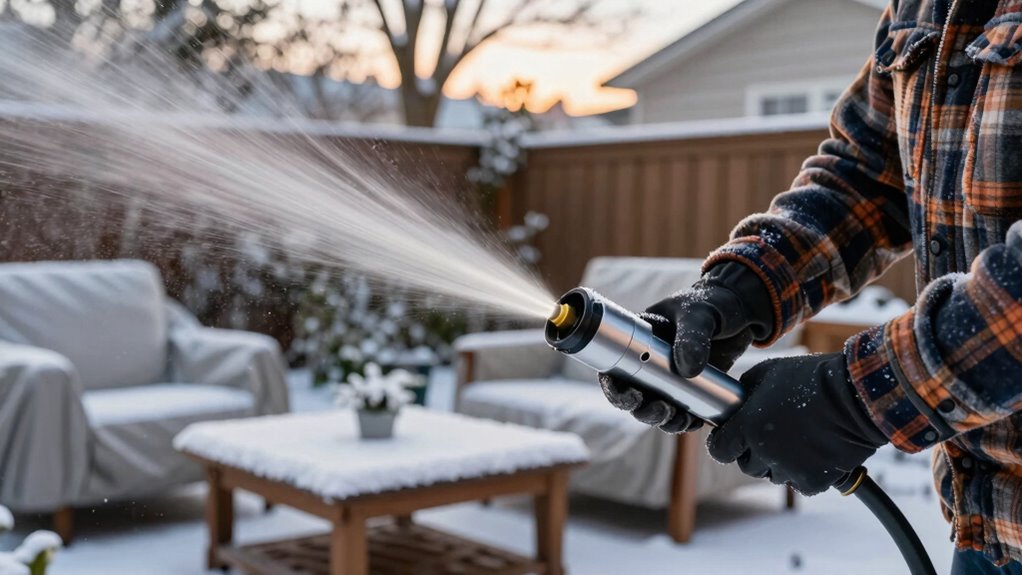 prepare misting system for winter