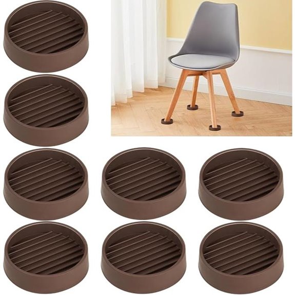 Rubber Furniture Pads for Floor Protection (8-Pack)