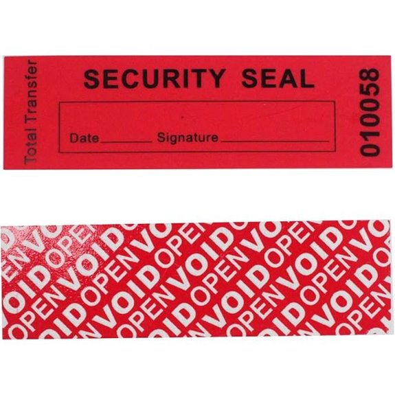 Tamper-Evident Security Stickers Red 100 Pack
